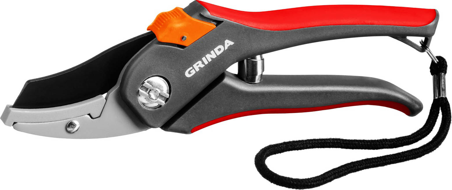 Секатор G-28 GRINDA 2-х комп руч, с упор. наковальней 205мм