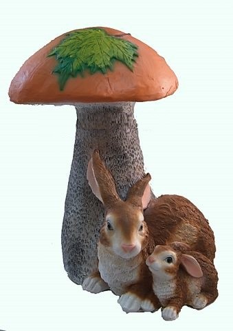 Гриб с лежащими зайчами 53*30 0200 АФ
