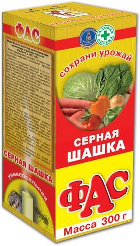 Серная шашка Фас 300гр 1/35/30