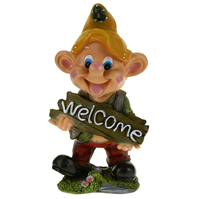 Эльф с табличкой Welcome 16*31см 9101-3 Мт