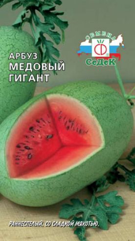 Арбуз Медовый Гигант раннеспелый, 12-15кг 1гр Седек/БП