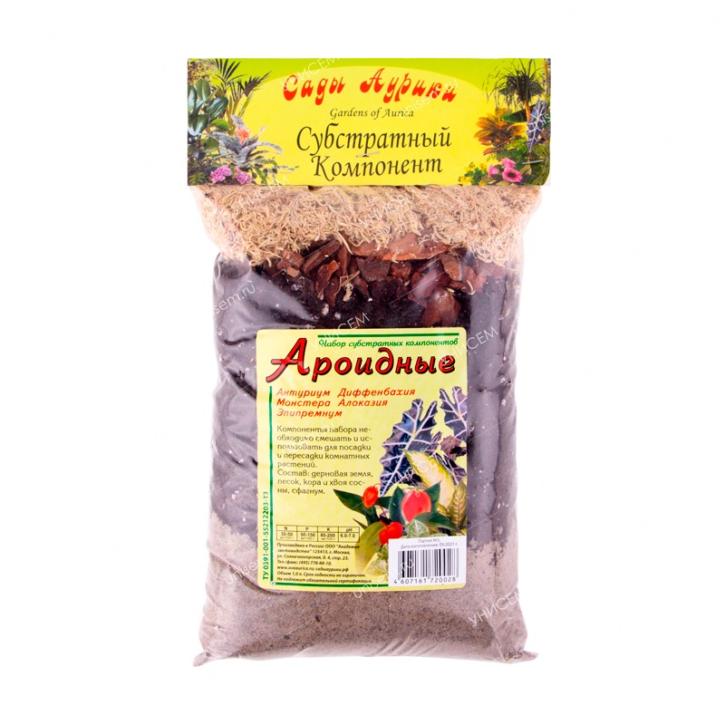 Грунт для Ароидных 1л Аурика 1/16