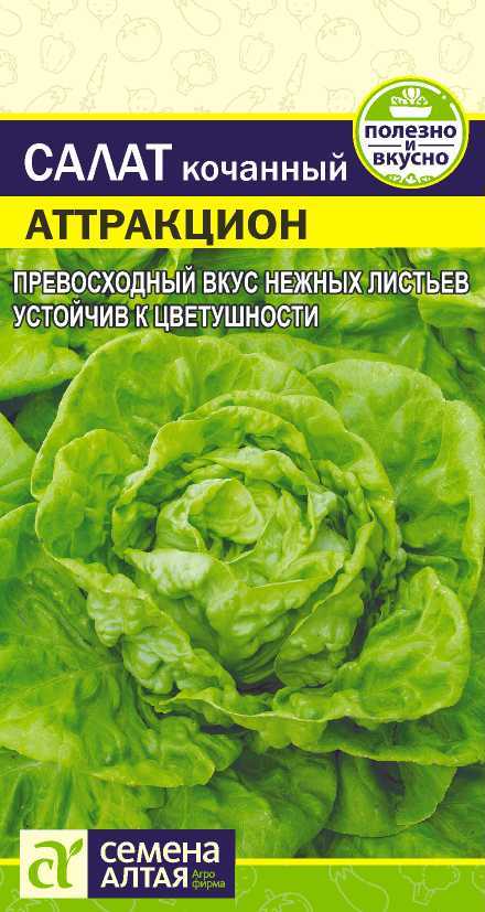 Салат Аттракцион кочанный, среднеспелый 0,5гр СА/БП