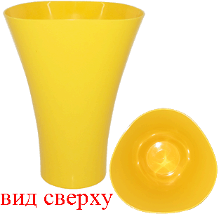 Горшок Фала 1,6л желтый 165*155мм (1) Из