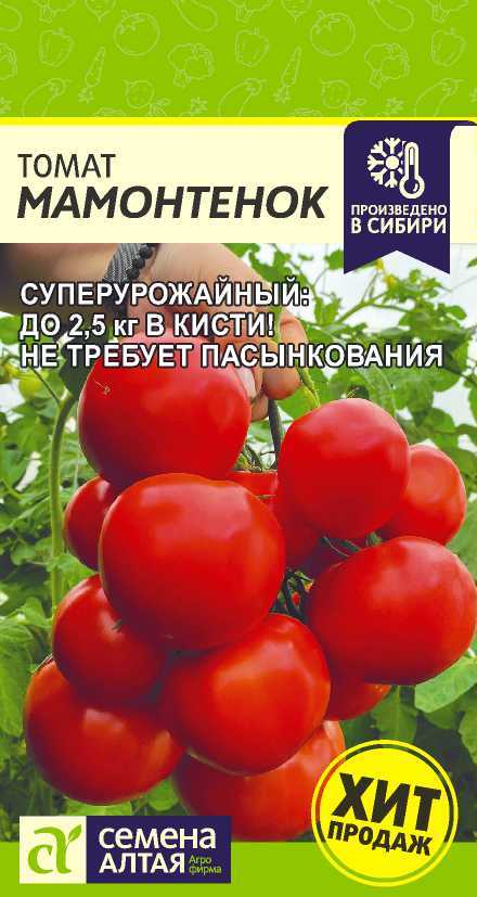 Томат Мамонтенок высокоросл, среднеранний, насыщенно-красный, крупнопл 5шт СА/ЦВ