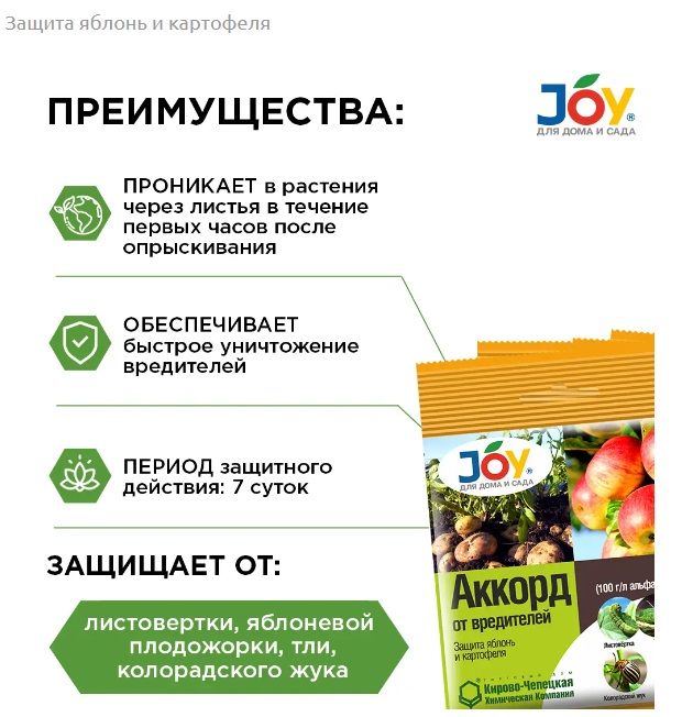 Аккорд 1мл комплекс вредителей JOY 1/50