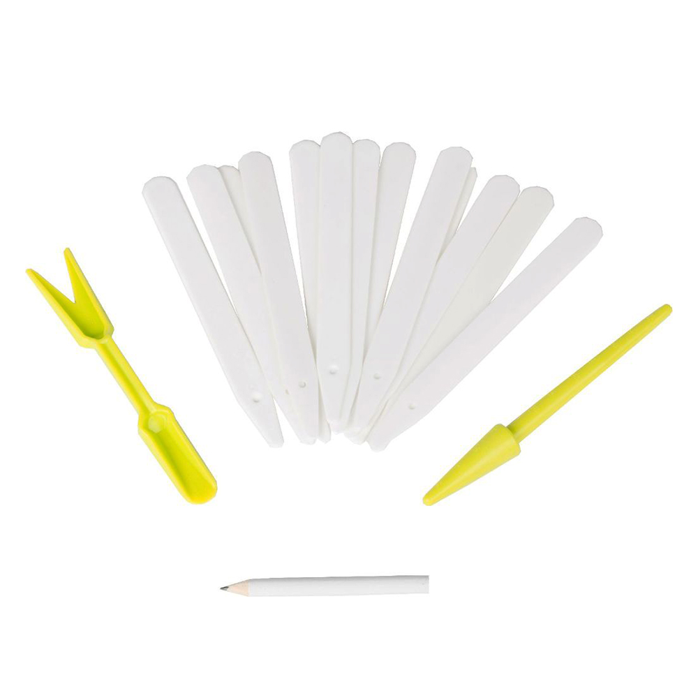 Бирка 15см (25шт) с карандашом, вилкой и конусом LBR10015