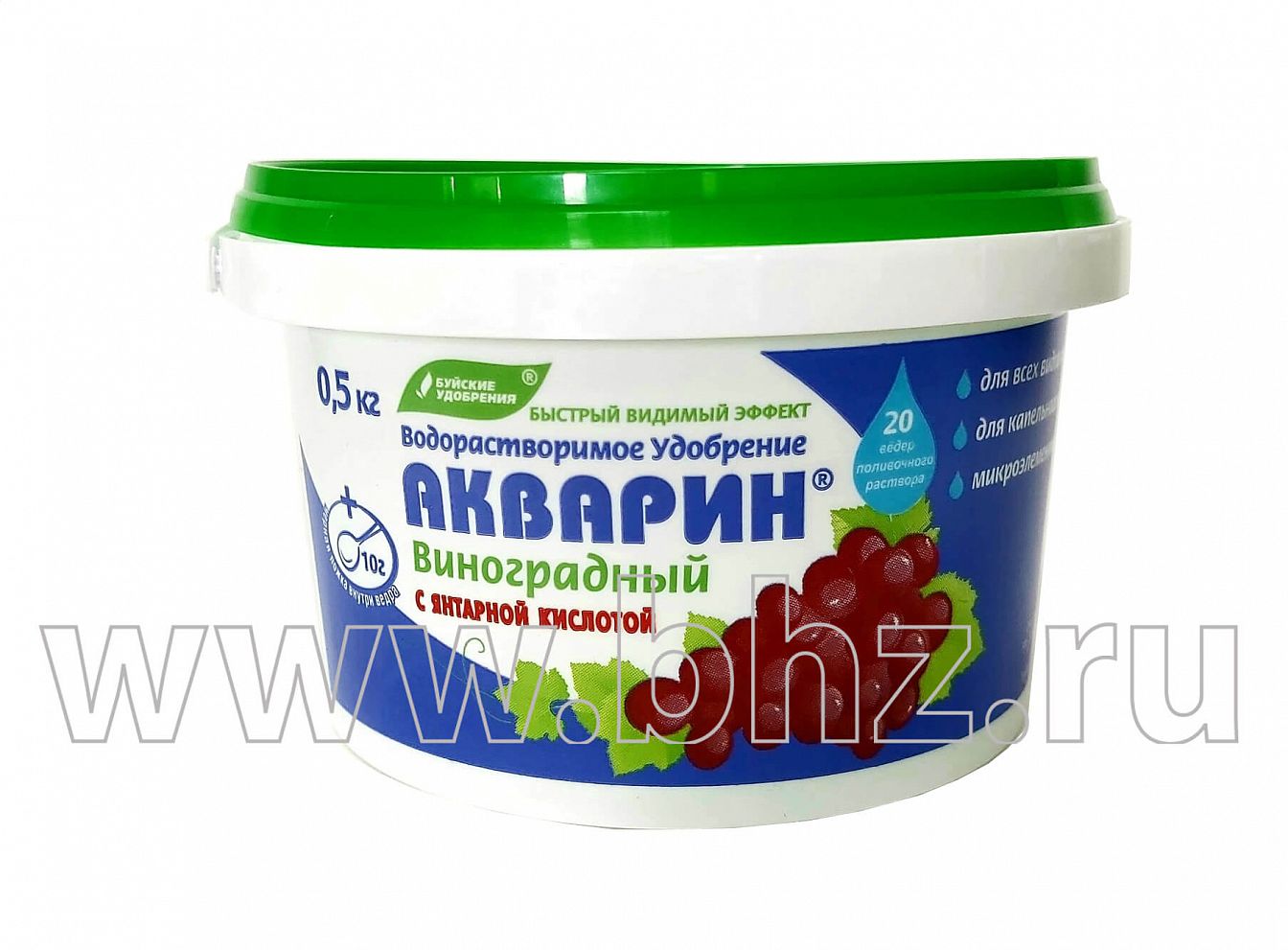 Виноград 0,5кг с янтарной кислотой Акварин ведро Буй 1/12
