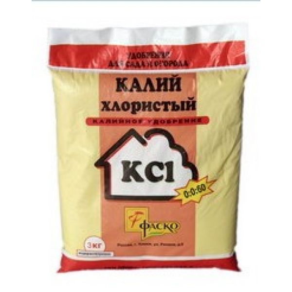Калий хлористый 1кг с микроэлементами Фаско 1/25