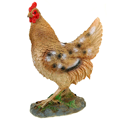 Фигура Птица Курица на камушке 30*33см 12556-1 Мт