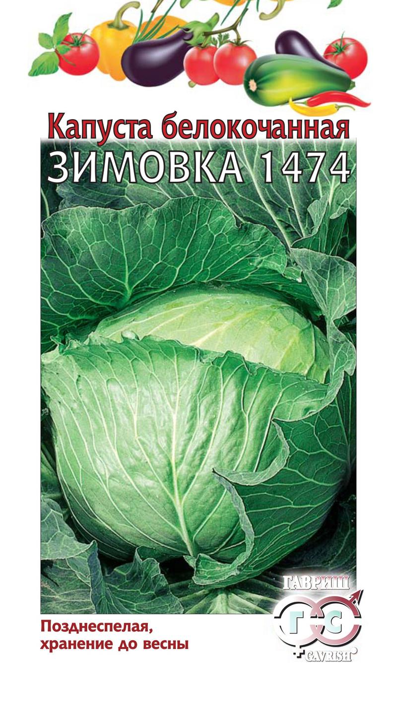 Капуста бк Зимовка 1474 позднеспелая, для хранения 0,1гр Гавриш/БП