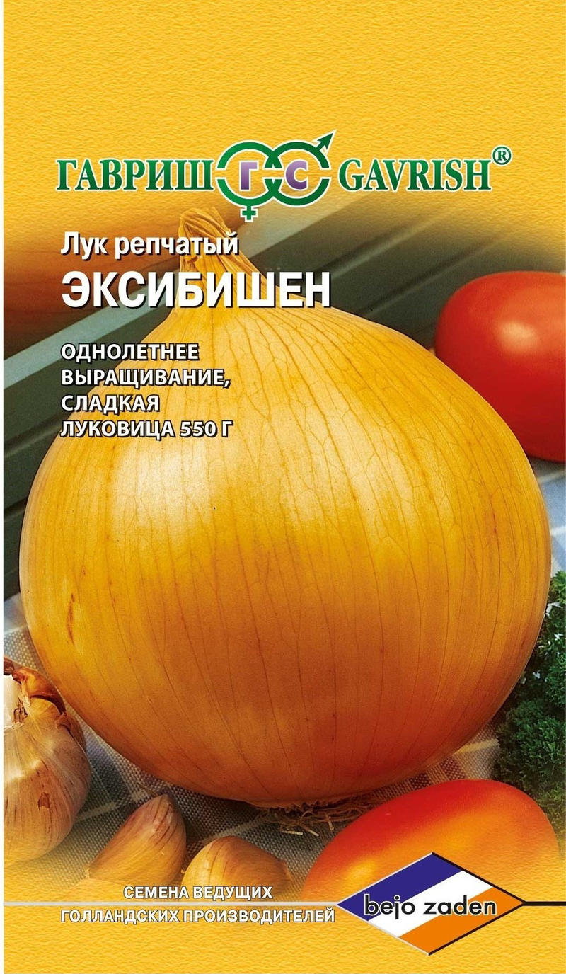 Лук Репчатый Эксибишен салатный, среднепоздний, сладкий вкус (Голландия) 0,2гр