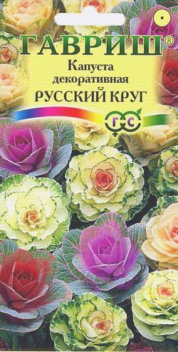 Капуста декор Русский Круг смесь, до 30см, однол 0,1/0,05гр Гавриш/ЦВ