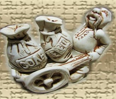 Специи солонка Телега с бочонками арт. 540-01
